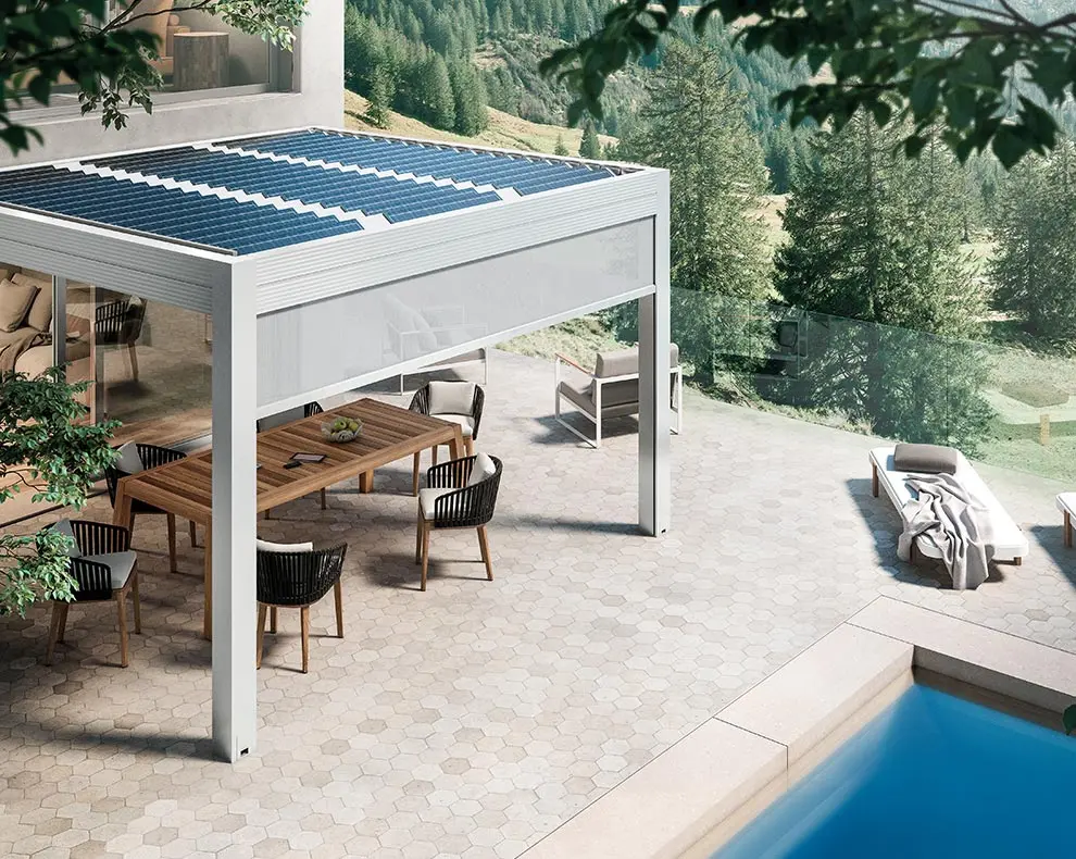 Copertura gazebo solare Gibus